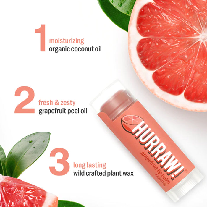 Hurraw Grapefruit Lip Balm 4.8g