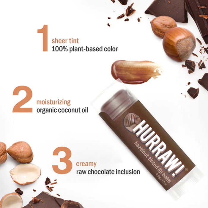 Hurraw Hazelnut Tinted Lip Balm 4.8g