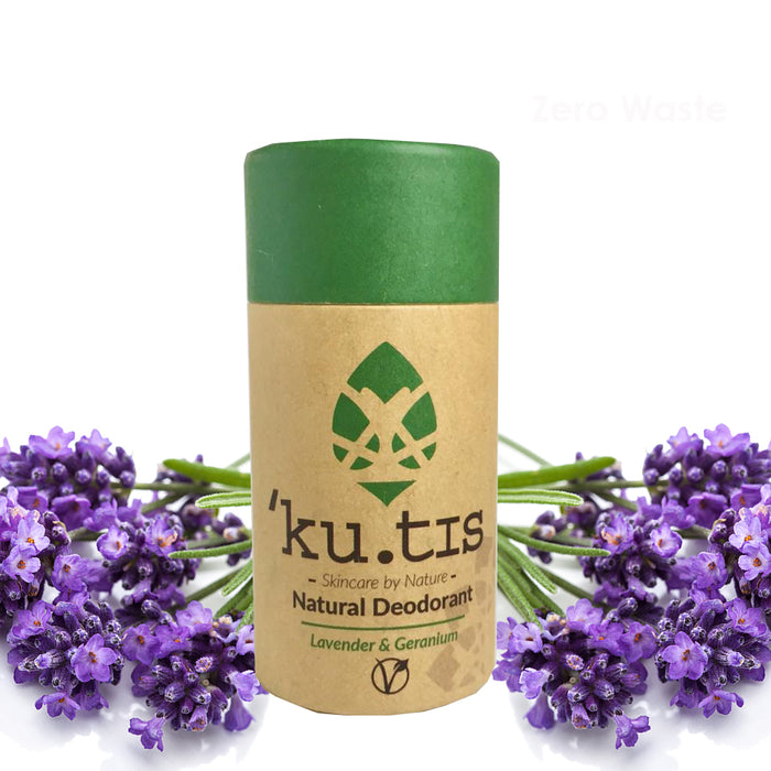 ku.tis Vegan Natural 100% Biodegradable Deodorant Lavender & Geranium 55g