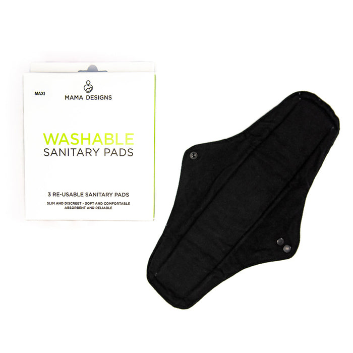 Mama Designs Reusable and Washable Sanitary Pads (Maxi) - 3 Pads