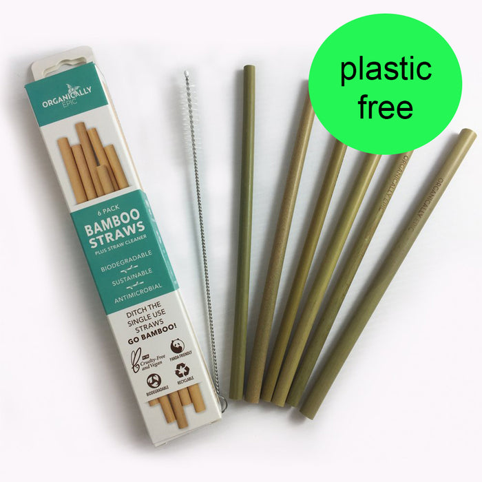 Organically Epic - Reusable Bamboo Straws x 6