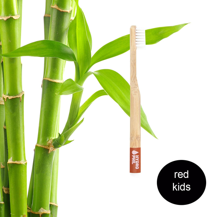 Hydrophil Kids - Biodegradable, Bamboo Toothbrush Red
