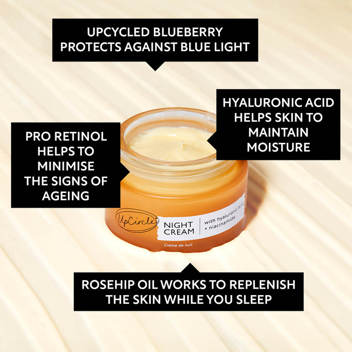 UpCircle Night Cream with Hyaluronic Acid + Niacinamide 55ml