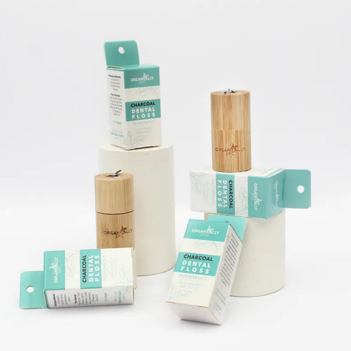 Organically Epic - Charcoal Infused Peppermint Vegan Dental Floss