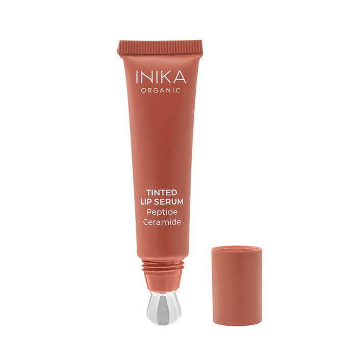 INIKA Organic Tinted Lip Serum - Peptide + Ceramide - Rosewood