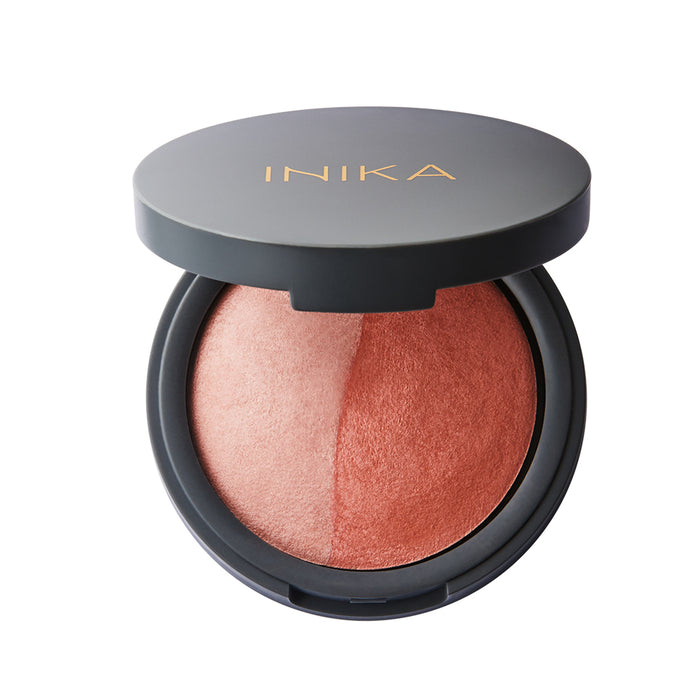INIKA Organic Mineral Baked Blush Duo Burnt Peach 6.5g