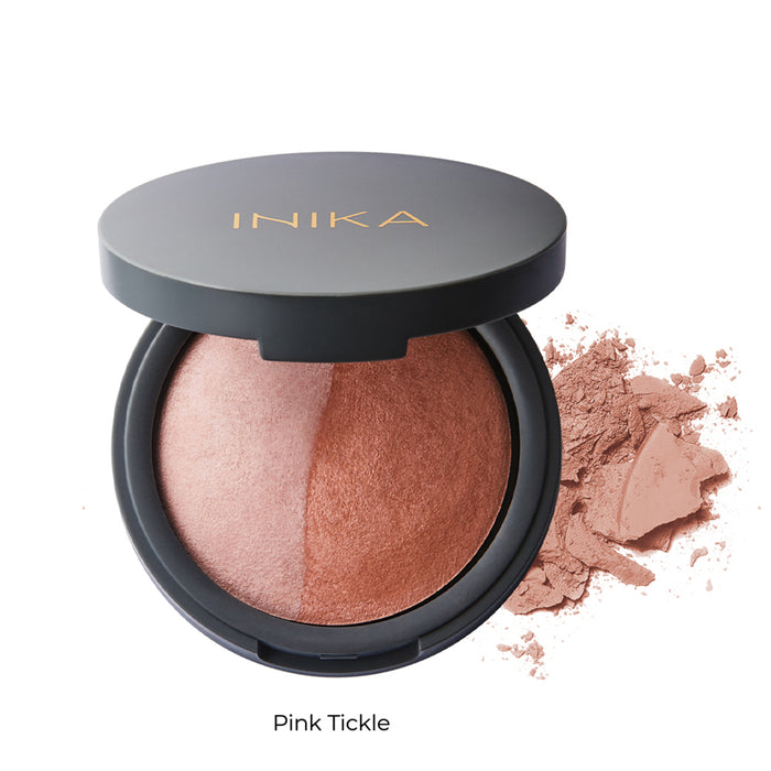 INIKA Organic Mineral Baked Blush Duo Pink Tickle 6.5g