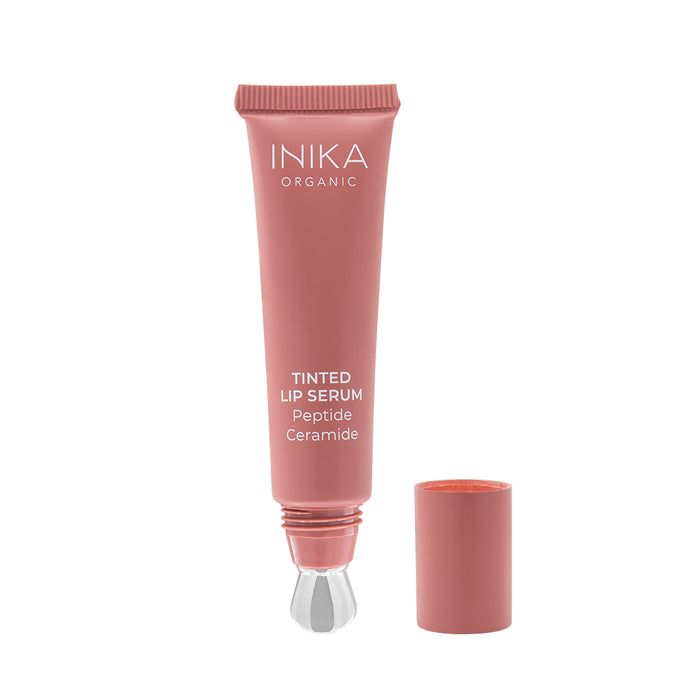 INIKA Organic Tinted Lip Serum - Peptide + Ceramide - Peony