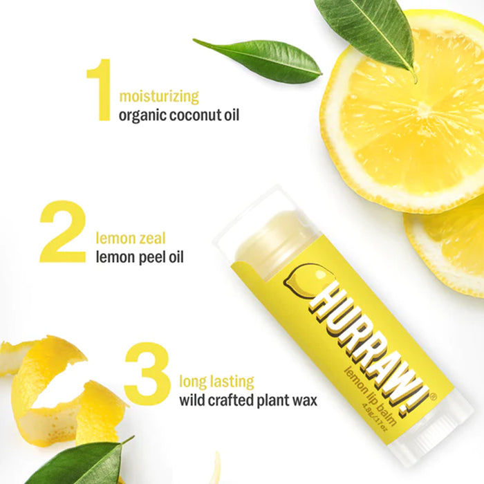 Hurraw Lemon Lip Balm 4.8g