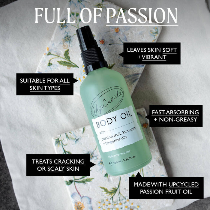 UpCircle Body Oil with Passion Fruit + Kumquat Oil 100ml