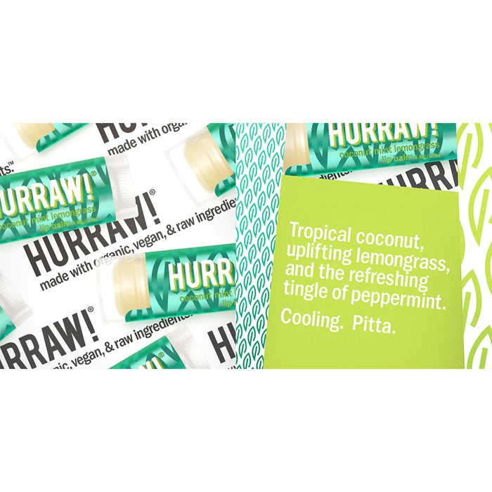 Hurraw Pitta Lip Balm - Coconut Mint Lemongrass 4.8g