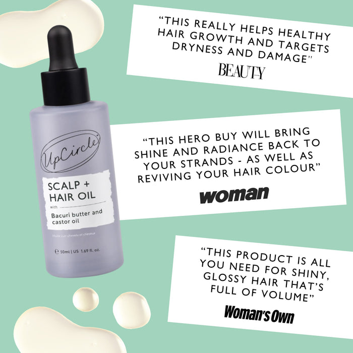 UpCircle Scalp + Hair Oil with Upcycled Bacuri Butter and Castor Oil 50ml