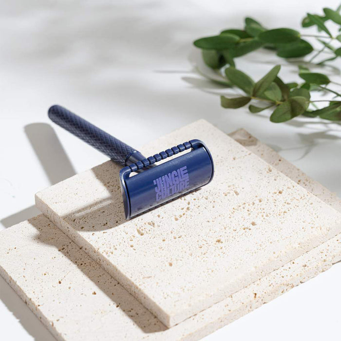 Jungle Culture Safety Razor (Sapphire Blue) - Blades included