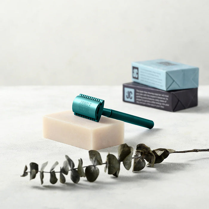 Jungle Culture Safety Razor (Teal) - Blades included