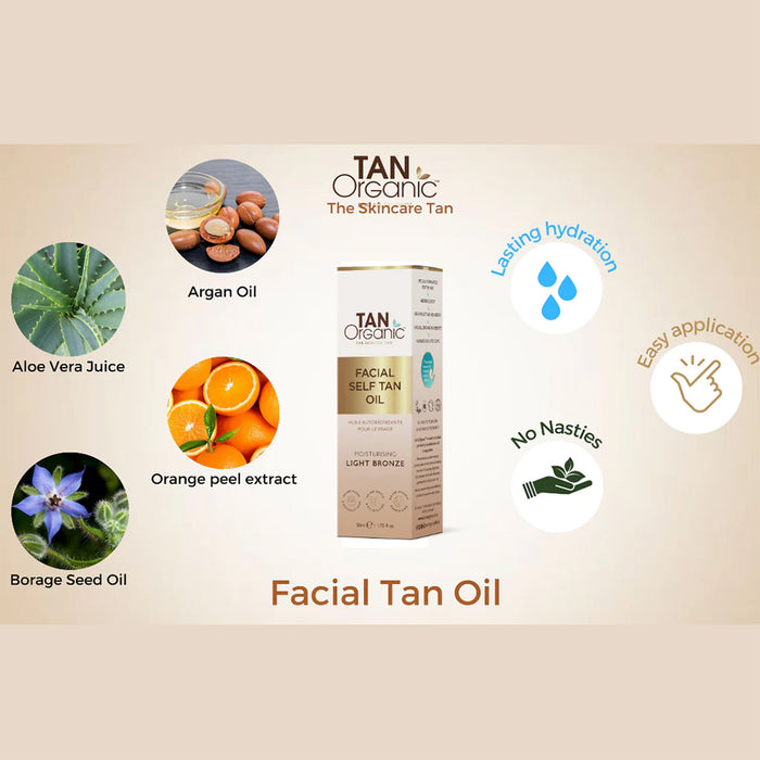 TanOrganic Facial Self-Tanning Oil 50ml