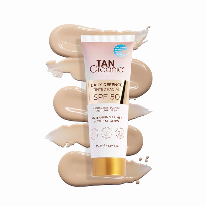 TanOrganic SPF 50 Daily Defence Tinted Facial Sunscreen 50ml