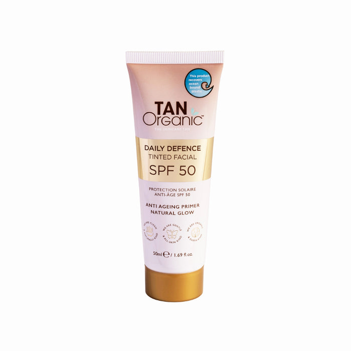 TanOrganic SPF 50 Daily Defence Tinted Facial Sunscreen 50ml
