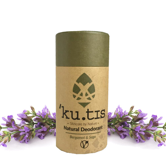 ku.tis Vegan Natural 100% Biodegradable Deodorant Bergamot & Sage 55g