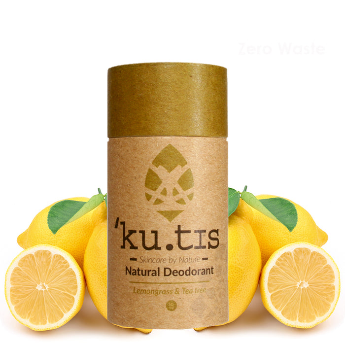 ku.tis Natural 100% Biodegradable Deodorant Lemongrass & Tea Tree 55g