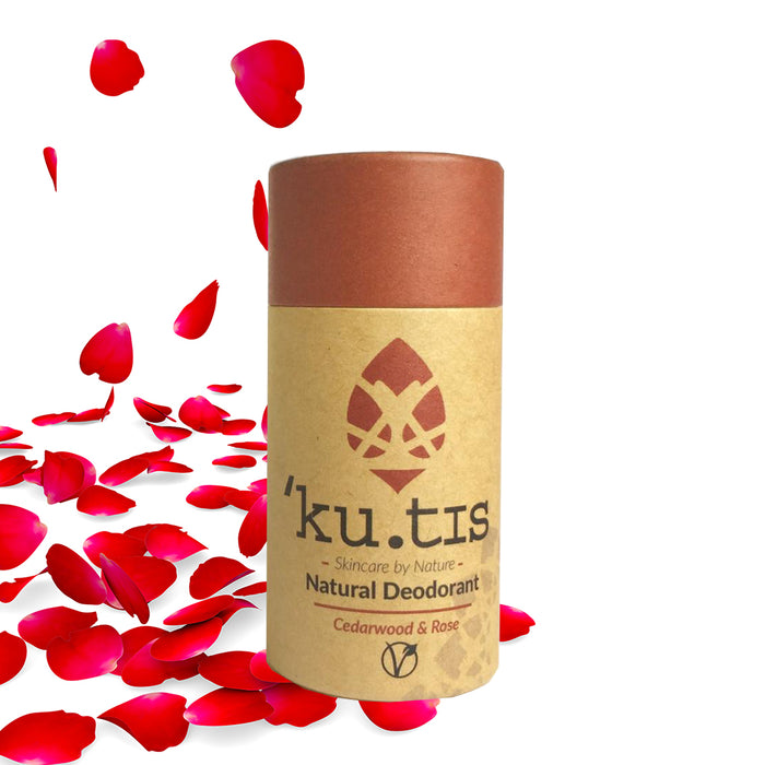 ku.tis Vegan Natural 100% Biodegradable Deodorant Cedarwood & Rose 55g