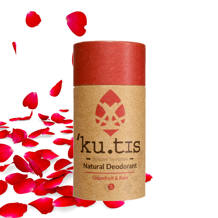ku.tis Natural 100% Biodegradable Deodorant Grapefruit & Rose 55g
