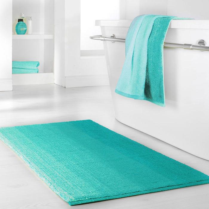 Dyckhoff Colori Bath Mat 100% Organic Cotton Aqua Blue