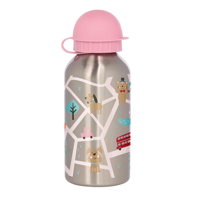 Sigikid Kids Drinking Bottle Cats & Dogs, Stainless Steel