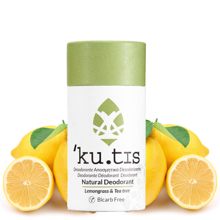 ku.tis Natural 100% Biodegradable Bicarb Free Deodorant Lemongrass & Tea Tree 55g