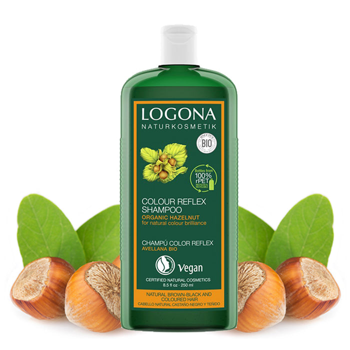 Logona Colour Care Shampoo Hazelnut for Brown to Black Hair 250ml