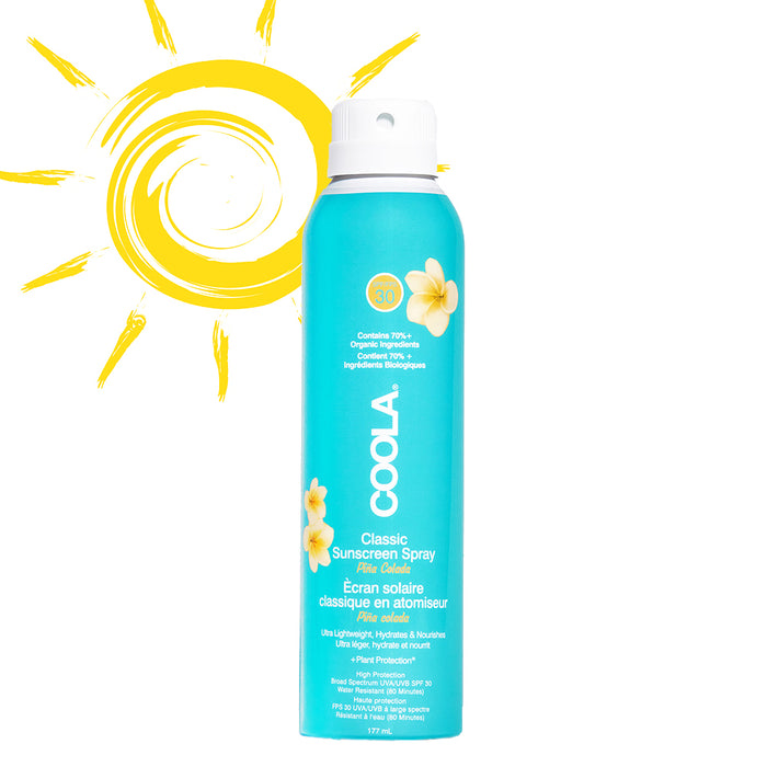 COOLA Classic Body Organic Sunscreen Spray SPF30 - Piña Colada 177ml