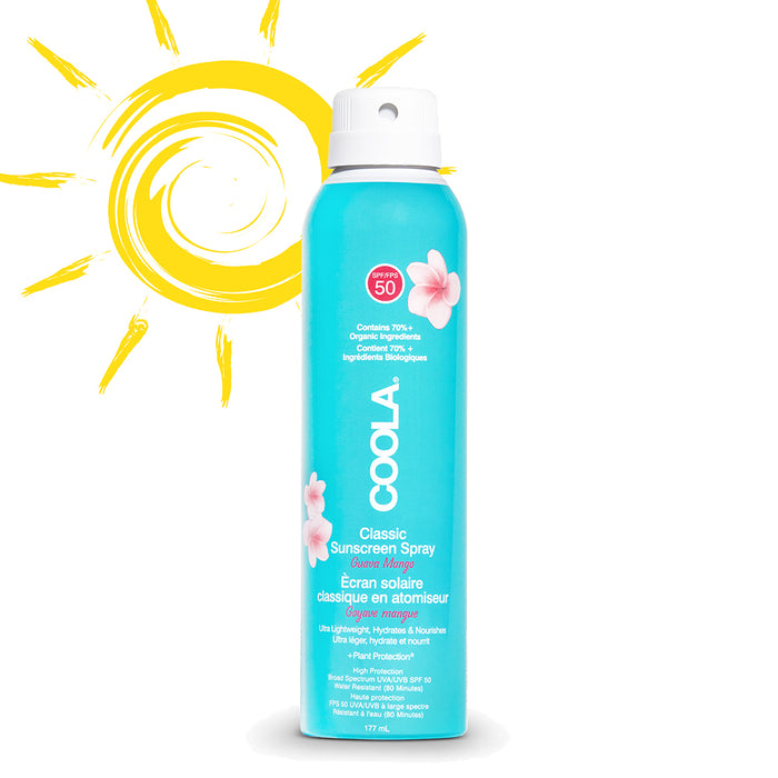 COOLA Classic Body Organic Sunscreen Spray SPF50 - Guava Mango 177ml