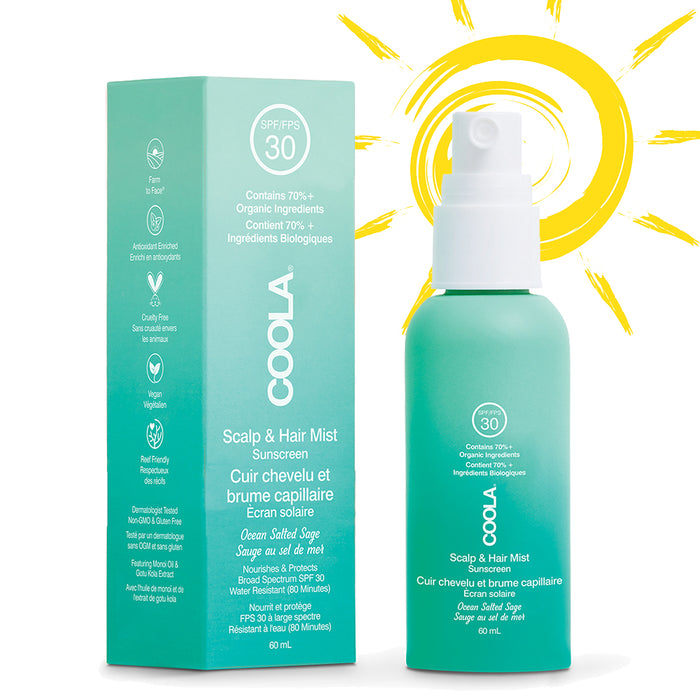 COOLA Scalp & Hair Mist Organic Sunscreen SPF30 60ml