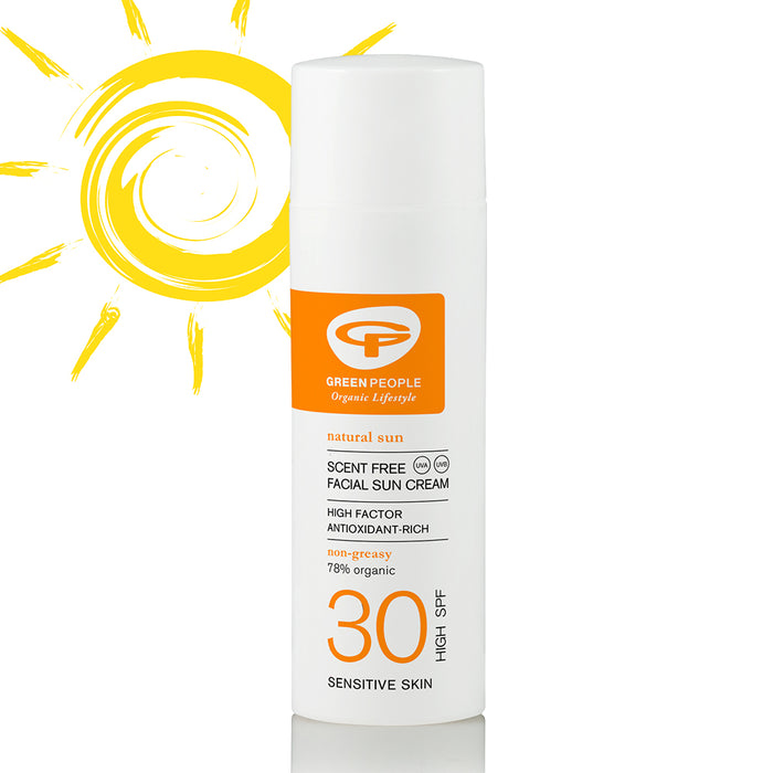 Green People Facial Sun Cream Scent Free SPF30 50ml