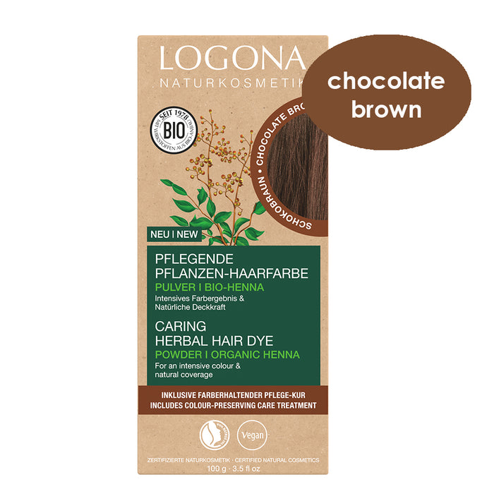 Logona Chocolate Brown Herbal Hair Colour 100g