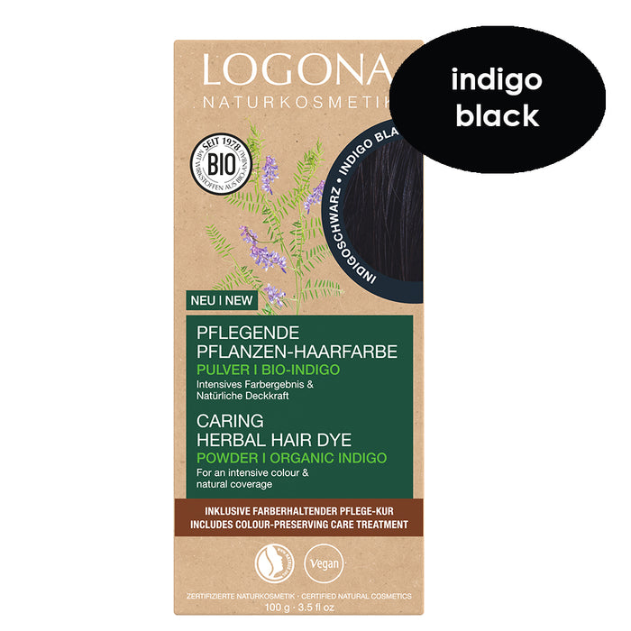 Logona Indigo Black Herbal Hair Colour 100g
