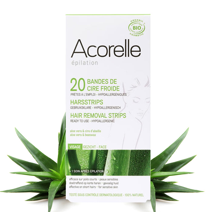 Acorelle Hair Removal Strips for Face - 20 Strips