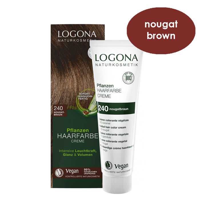 Logona Herbal Hair Colour Cream 240 Nougat Brown 150ml