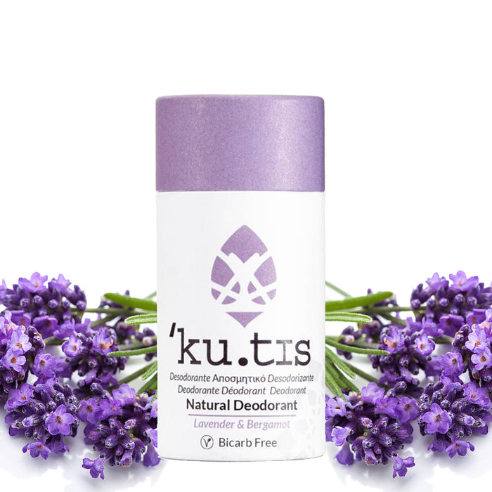 ku.tis Natural 100% Biodegradable Bicarb Free Deodorant Lavender & Bergamot 55g