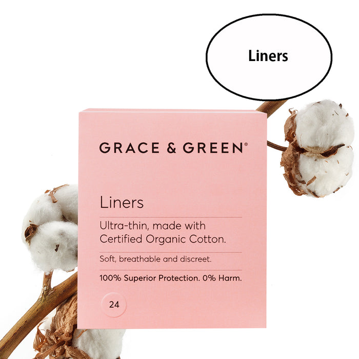 Grace & Green Organic Cotton Liners (24 in Box)