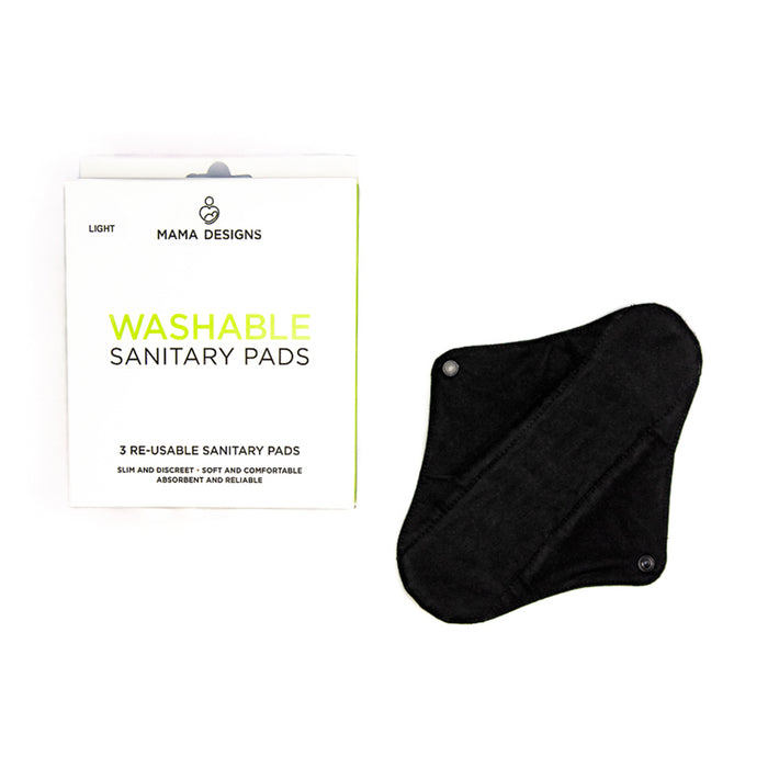 Mama Designs Reusable and Washable Sanitary Pads (Light) - 3 Pads