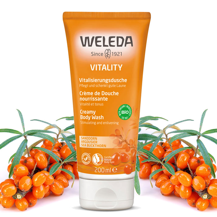 Weleda Vitality Sea Buckthorn Creamy Body Wash 200ml