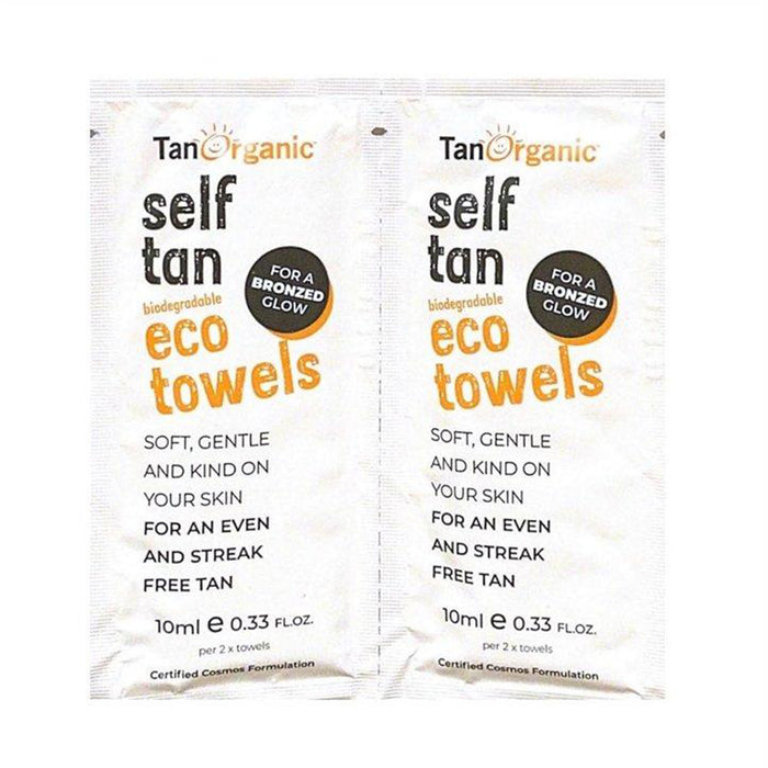 TanOrganic Self Tan Eco Towels 2 x 10ml