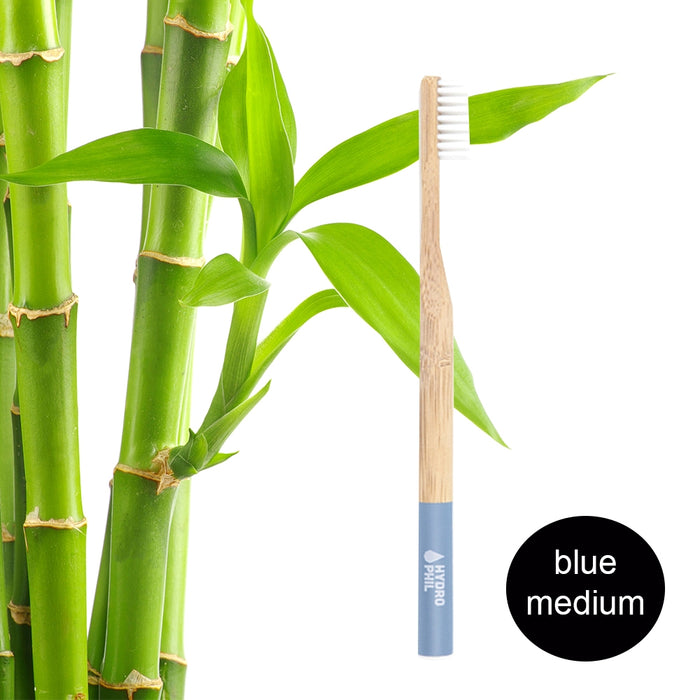 Hydrophil Adult - Biodegradable, Bamboo Toothbrush Light Blue - Medium
