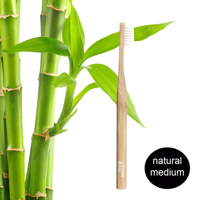 Hydrophil Adult - Biodegradable Bamboo Toothbrush Natural - Medium
