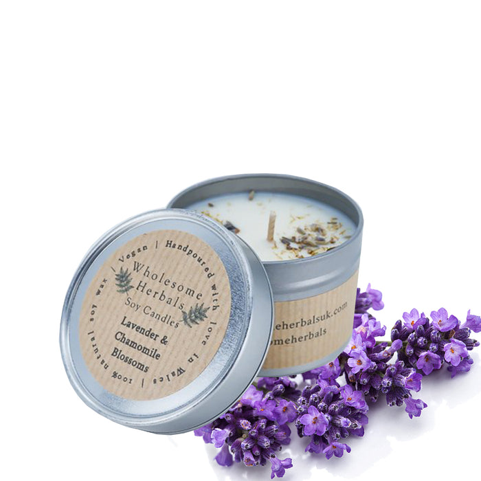 Wholesome Herbals Lavender & Chamomile Blossoms Soy Candle