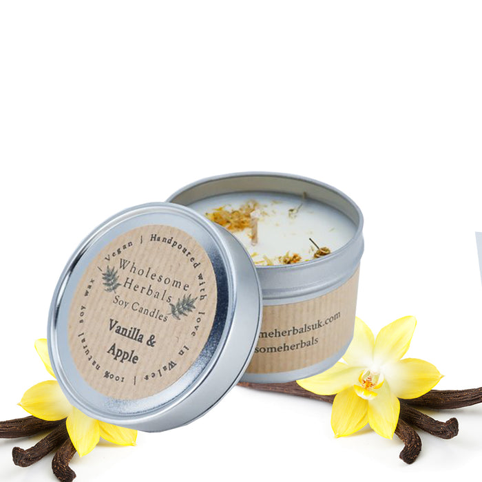 Wholesome Herbals Vanilla & Apple Soy Candle