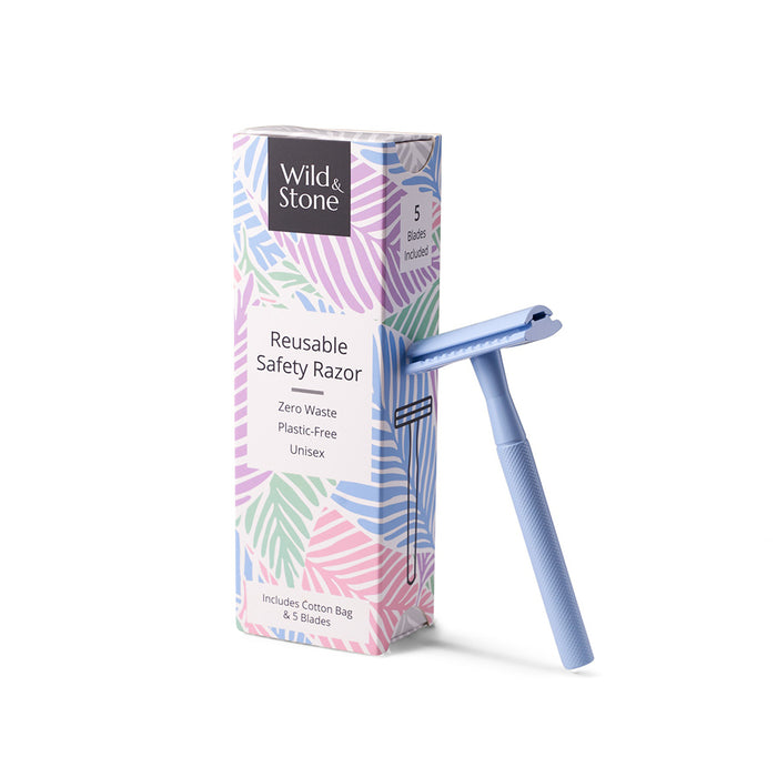 Wild & Stone Reusable Safety Razor in Blue