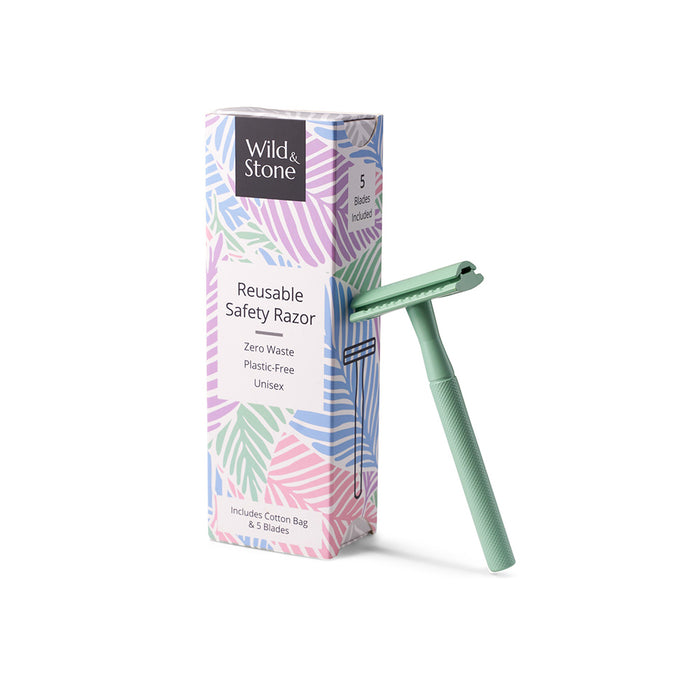 Wild & Stone Reusable Safety Razor in Green